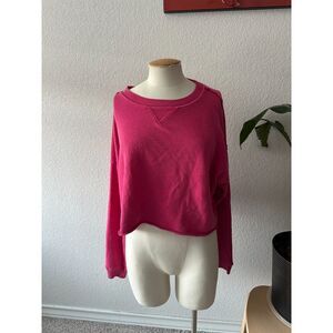 Free People Movement Women's Pink Cropped Sweater